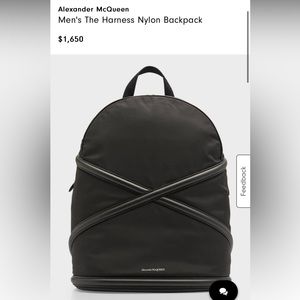 Alexander McQueen nylon and leather back pack
